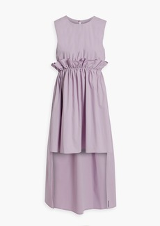 RED Valentino REDValentino - Asymmetric cotton-blend poplin dress - Purple - IT 36