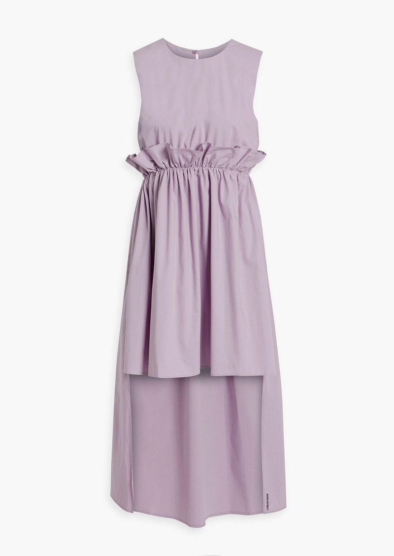 RED Valentino REDValentino - Asymmetric cotton-blend poplin dress - Purple - IT 38