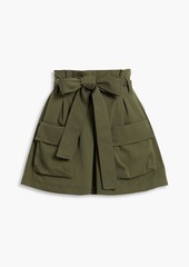 RED Valentino REDValentino - Belted cotton and wool-blend twill shorts - Green - IT 38