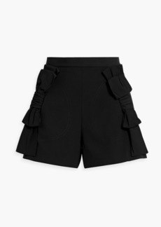 RED Valentino REDValentino - Bow-detailed twill shorts - Black - IT 36