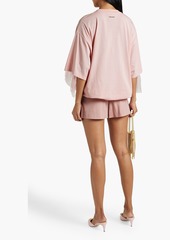 RED Valentino REDValentino - Bow-detailed twill shorts - Pink - IT 36