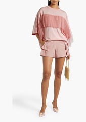 RED Valentino REDValentino - Bow-detailed twill shorts - Pink - IT 36