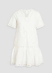 RED Valentino REDValentino - Broderie anglaise cotton mini dress - White - IT 38