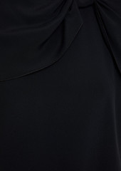 RED Valentino REDValentino - Cape-effect knotted crepe de chine mini dress - Black - IT 36