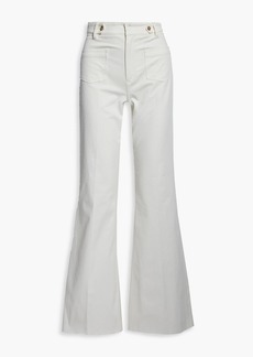 RED Valentino REDValentino - Cotton-blend twill flared pants - White - IT 42
