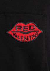 RED Valentino REDValentino - Cotton-jersey and point d'esprit midi dress - Black - S