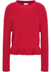 RED Valentino REDValentino - Cotton peplum sweater - Red - XS