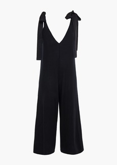 RED Valentino REDValentino - Cropped tie-detailed wool jumpsuit - Black - XS