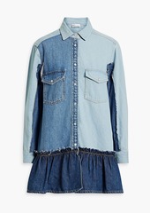 RED Valentino REDValentino - Distressed patchwork denim jacket - Blue - IT 36