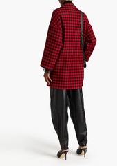RED Valentino REDValentino - Double-breasted gingham wool-blend tweed coat - Red - IT 36