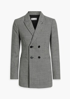 RED Valentino REDValentino - Double-breasted houndstooth wool-tweed blazer - Black - IT 38