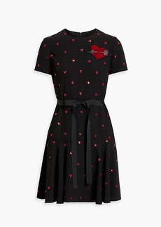 RED Valentino REDValentino - Embellished crepe mini dress - Black - IT 38