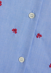 RED Valentino REDValentino - Embroidered cotton Oxford shirt - Blue - IT 42