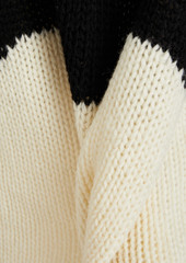 RED Valentino REDValentino - Embroidered intarsia-wool sweater - White - XS