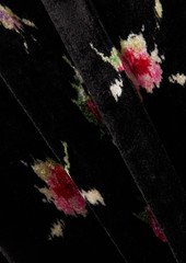 RED Valentino REDValentino - Floral-print velvet wide-leg pants - Black - IT 38