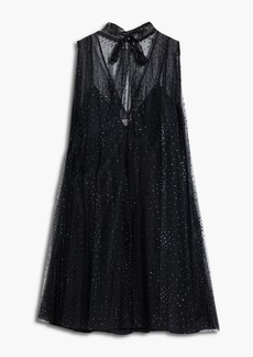 RED Valentino REDValentino - Glittered tulle mini dress - Black - IT 38