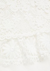 RED Valentino REDValentino - Guipure lace-paneled cotton-voile mini dress - White - IT 38