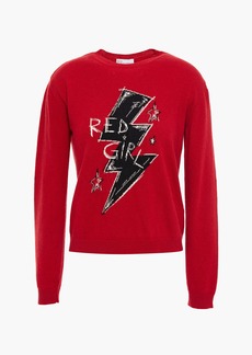 RED Valentino REDValentino - Intarsia-knit sweater - Red - M