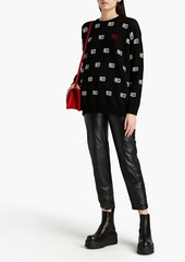 RED Valentino REDValentino - Jacquard-knit sweater - Black - XS