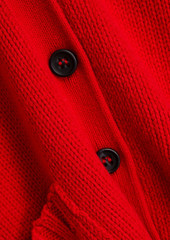 RED Valentino REDValentino - Jacquard-knit wool-blend cardigan - Red - M