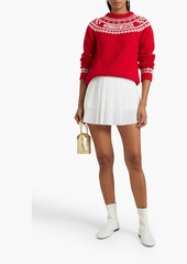 RED Valentino REDValentino - Jacquard-knit wool-blend sweater - Red - XS