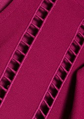 RED Valentino REDValentino - Lattice-trimmed crepe mini dress - Purple - IT 36