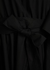 RED Valentino REDValentino - Off-the-shoulder gathered stretch-cotton poplin midi dress - Black - IT 36