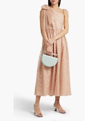 RED Valentino REDValentino - One-shoulder bow-embellished glittered tulle maxi dress - Pink - IT 44