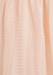 RED Valentino REDValentino - Pintucked metallic silk-organza maxi dress - Pink - IT 42
