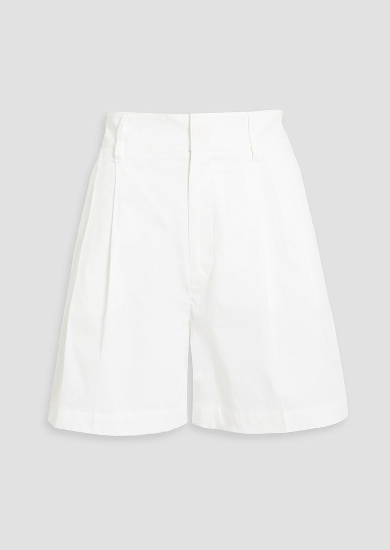 RED Valentino REDValentino - Pleated cotton-blend poplin shorts - White - IT 36