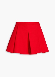 RED Valentino REDValentino - Pleated cotton-blend shorts - Red - IT 36