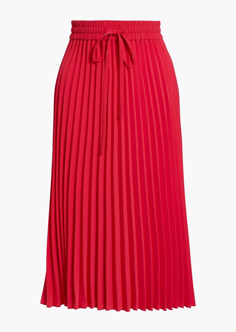 RED Valentino REDValentino - Pleated crepe midi skirt - Red - IT 36
