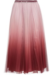 RED Valentino REDValentino - Pleated dégradé tulle midi skirt - Pink - IT 38