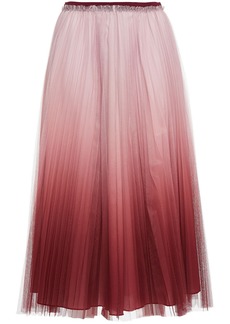 RED Valentino REDValentino - Pleated dégradé tulle midi skirt - Pink - IT 36