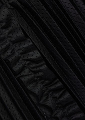 RED Valentino REDValentino - Pleated mesh midi skirt - Black - XXS
