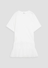 RED Valentino REDValentino - Point d'espirit-paneled cotton-jersey T-shirt - White - S