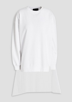 RED Valentino REDValentino - Point d'esprit-paneled French cotton-blend terry sweatshirt - White - XS