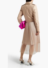 RED Valentino REDValentino - Point d'esprit-paneled perforated jersey midi skirt - Pink - S