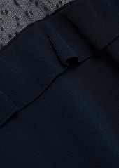 RED Valentino REDValentino - Point d'esprit-paneled stretch-knit mini dress - Blue - XS