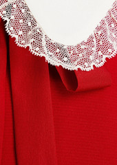 RED Valentino REDValentino - Point d'esprit-trimmed crepe de chine mini dress - Red - IT 38