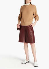 RED Valentino REDValentino - Point d'esprit-trimmed ribbed-knit sweater - Brown - S