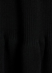 RED Valentino REDValentino - Point d'esprit-trimmed ribbed wool mini dress - Black - M