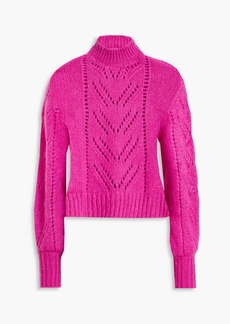 RED Valentino REDValentino - Pointelle-knit turtleneck sweater - Pink - XS