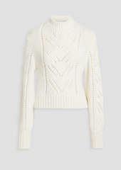 RED Valentino REDValentino - Pointelle-knit turtleneck sweater - White - XS