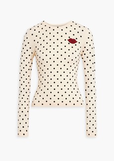 RED Valentino REDValentino - Polka-dot flocked wool sweater - White - L