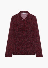 RED Valentino REDValentino - Pussy-bow leopard-print chiffon blouse - Animal print - IT 42