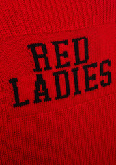 RED Valentino REDValentino - Ribbed intarsia wool turtleneck sweater - Red - XS