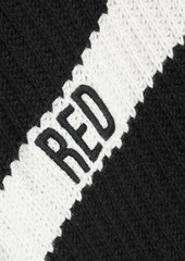 RED Valentino REDValentino - Ribbed jacquard-knit cardigan - Black - XXS