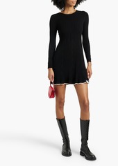 RED Valentino REDValentino - Ribbed-knit mini dress - Black - XXS