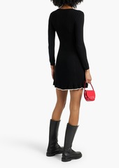 RED Valentino REDValentino - Ribbed-knit mini dress - Black - XXS